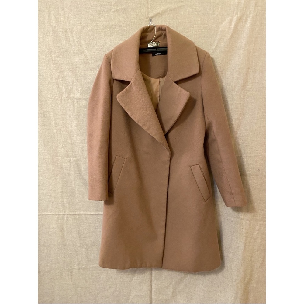 Boohoo Warm Tan Winter Coat Small